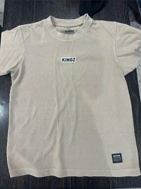 KINGZ Men's Short Sleeve Tee in Beige